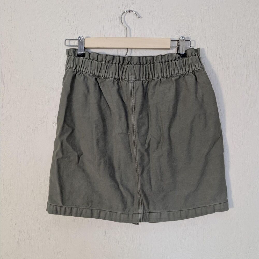 American Eagle Skirt Womens 8 Long Green Button Front Elastic Pockets - Picture 3 of 4